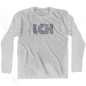 Columbus LCK Airport Adult Cotton Long Sleeve T-shirt - Grey Heather Columbus LCK Airport Adult Cotton Long Sleeve T-shirt - Grey Heather