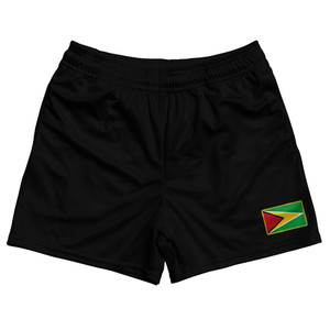 Guyana Country Heritage Flag Rugby Shorts Made In USA by Ultras Guyana Country Heritage Flag Rugby Shorts Made In USA by Ultras