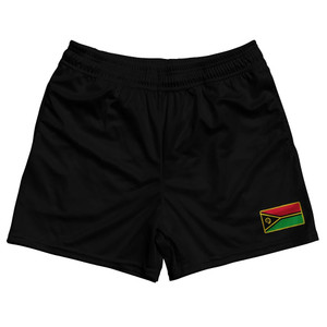 Vanuatu Country Heritage Flag Rugby Shorts Made In USA by Ultras