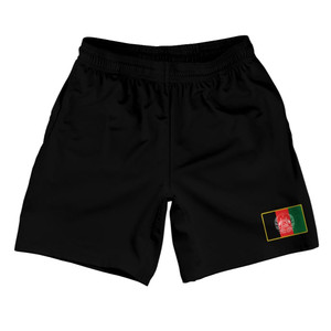 Afghanistan Country Heritage Flag Athletic Running Fitness Exercise Shorts 7" Inseam Made In USA Shorts by Ultras
