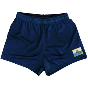 San Marino Country Heritage Flag Womens & Girls Sport Shorts End Made In USA by Ultras