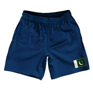 Pakistan Country Heritage Flag Athletic Running Fitness Exercise Shorts 7" Inseam Made In USA Shorts by Ultras