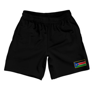 South Sudan Country Heritage Flag Athletic Running Fitness Exercise Shorts 7" Inseam Made In USA Shorts by Ultras South Sudan Country Heritage Flag Athletic Running Fitness Exercise Shorts 7" Inseam Made In USA Shorts by Ultras