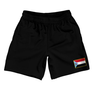 South Yemen Country Heritage Flag Athletic Running Fitness Exercise Shorts 7" Inseam Made In USA Shorts by Ultras South Yemen Country Heritage Flag Athletic Running Fitness Exercise Shorts 7" Inseam Made In USA Shorts by Ultras