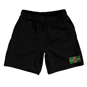 Dominica Country Heritage Flag Athletic Running Fitness Exercise Shorts 7" Inseam Made In USA Shorts by Ultras Dominica Country Heritage Flag Athletic Running Fitness Exercise Shorts 7" Inseam Made In USA Shorts by Ultras