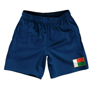 Madagascar Country Heritage Flag Athletic Running Fitness Exercise Shorts 7" Inseam Made In USA Shorts by Ultras Madagascar Country Heritage Flag Athletic Running Fitness Exercise Shorts 7" Inseam Made In USA Shorts by Ultras