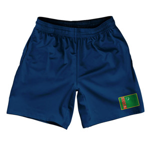 Turkmenistan Country Heritage Flag Athletic Running Fitness Exercise Shorts 7" Inseam Made In USA Shorts by Ultras Turkmenistan Country Heritage Flag Athletic Running Fitness Exercise Shorts 7" Inseam Made In USA Shorts by Ultras