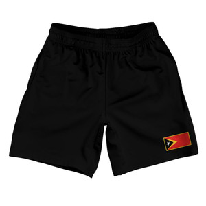 East Timor Country Heritage Flag Athletic Running Fitness Exercise Shorts 7" Inseam Made In USA Shorts by Ultras East Timor Country Heritage Flag Athletic Running Fitness Exercise Shorts 7" Inseam Made In USA Shorts by Ultras