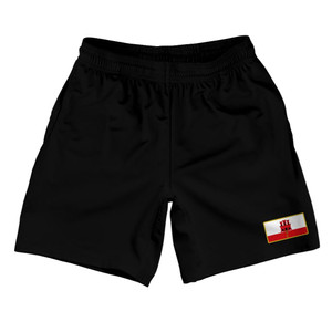 Gibraltar Country Heritage Flag Athletic Running Fitness Exercise Shorts 7" Inseam Made In USA Shorts by Ultras Gibraltar Country Heritage Flag Athletic Running Fitness Exercise Shorts 7" Inseam Made In USA Shorts by Ultras