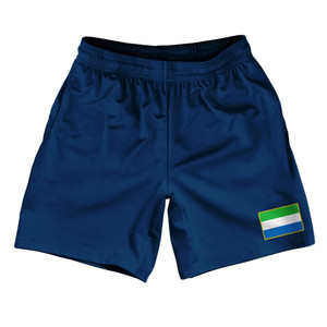 Sierra Leone Country Heritage Flag Athletic Running Fitness Exercise Shorts 7" Inseam Made In USA Shorts by Ultras Sierra Leone Country Heritage Flag Athletic Running Fitness Exercise Shorts 7" Inseam Made In USA Shorts by Ultras