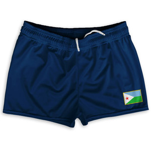 Djibouti Country Heritage Flag Shorty Short Gym Shorts 2.5" Inseam Made In USA by Ultras Djibouti Country Heritage Flag Shorty Short Gym Shorts 2.5" Inseam Made In USA by Ultras
