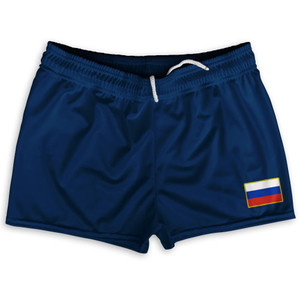 Russia Country Heritage Flag Shorty Short Gym Shorts 2.5" Inseam Made In USA by Ultras