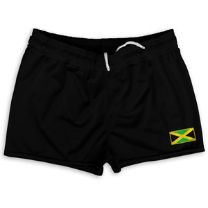 Jamaica Country Heritage Flag Shorty Short Gym Shorts 2.5" Inseam Made In USA by Ultras Jamaica Country Heritage Flag Shorty Short Gym Shorts 2.5" Inseam Made In USA by Ultras