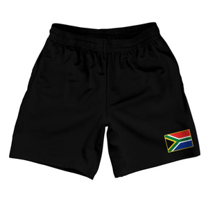 South Africa Country Heritage Flag Athletic Running Fitness Exercise Shorts 7" Inseam Made In USA Shorts by Ultras South Africa Country Heritage Flag Athletic Running Fitness Exercise Shorts 7" Inseam Made In USA Shorts by Ultras