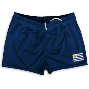 Uruguay Country Heritage Flag Shorty Short Gym Shorts 2.5" Inseam Made In USA by Ultras Uruguay Country Heritage Flag Shorty Short Gym Shorts 2.5" Inseam Made In USA by Ultras