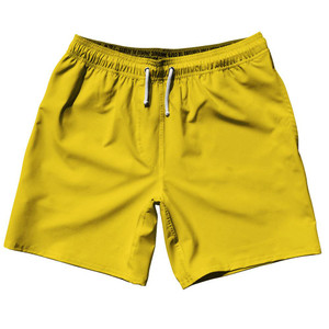 Yellow Gold Flag Blank 7" Swim Shorts Made in USA by Ultras