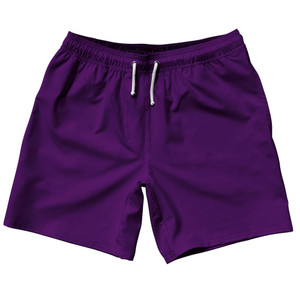 Purple Medium Blank 7" Swim Shorts Made in USA by Ultras Purple Medium Blank 7" Swim Shorts Made in USA by Ultras