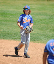 Custom Team Bay Baseball Jersey in action....
