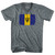 Barbados Country Flag Adult Tri-Blend V-Neck T-Shirt by Ultras