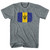 Barbados Country Flag Adult Tri-Blend T-Shirt by Ultras