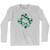 Ireland Eire Rugby Clover Adult Cotton Long Sleeve T-Shirt by Ultras