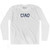 Ciao - Italian For Hello Adult Cotton Long Sleeve T-shirt - White