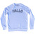 Hallo - Hello In Dutch Adult Tri-Blend Sweatshirt - White