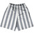 Dark Gray & White Vertical Stripe Basketball Practice Shorts Made In USA by Ultras Basketball