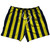 Navy Blue & Canary Yellow Vertical Stripe 5" Swim Shorts Made in USA by Ultras