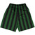 Hunter Green & Black Vertical Stripe Basketball Practice Shorts Made In USA by Ultras Basketball