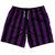 Medium Purple & Black Vertical Stripe Swim Shorts 7.5" Made in USA by Ultras