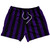 Purple Violet Laker & Black Vertical Stripe 5" Swim Shorts Made in USA by Ultras