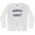 Hockey Addict Adult Cotton Long Sleeve T-shirt - White
