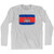 Cambodia Country Flag Adult Cotton Long Sleeve T-Shirt by Ultras