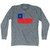 Chile Country Flag Adult Tri-Blend Long Sleeve T-Shirt by Ultras