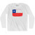 Chile Country Flag Adult Cotton Long Sleeve T-Shirt by Ultras