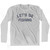Let's Go Fishing Adult Cotton Long Sleeve T-shirt - Grey Heather