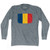 Chad Country Flag Adult Tri-Blend Long Sleeve T-Shirt by Ultras