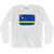 Curacao Country Flag Adult Cotton Long Sleeve T-Shirt by Ultras