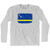 Curacao Country Flag Adult Cotton Long Sleeve T-Shirt by Ultras
