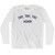 Try, Try, Try Again Adult Cotton Long Sleeve T-shirt - White