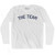 The Team Adult Cotton Long Sleeve T-shirt - White