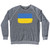 Ukraine Country Flag Adult Tri-Blend Sweatshirt by Ultras