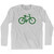 Green Power Bicycle Adult Cotton Long Sleeve T-shirt by Ultras