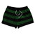 Hunter Green & Black Horizontal Stripe 2.5" Swim Shorts Made in USA by Ultras
