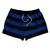 Royal Blue & Black Horizontal Stripe 2.5" Swim Shorts Made in USA by Ultras