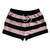 Pale Pink & Black Horizontal Stripe 2.5" Swim Shorts Made in USA by Ultras