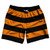 Tennessee Orange & Black Horizontal Stripe 7" Swim Shorts Made in USA by Ultras