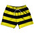 Black & Yellow Horizontal Stripe 5" Swim Shorts Made in USA by Ultras