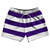 Laker Purple & White Horizontal Stripe 5" Swim Shorts Made in USA by Ultras